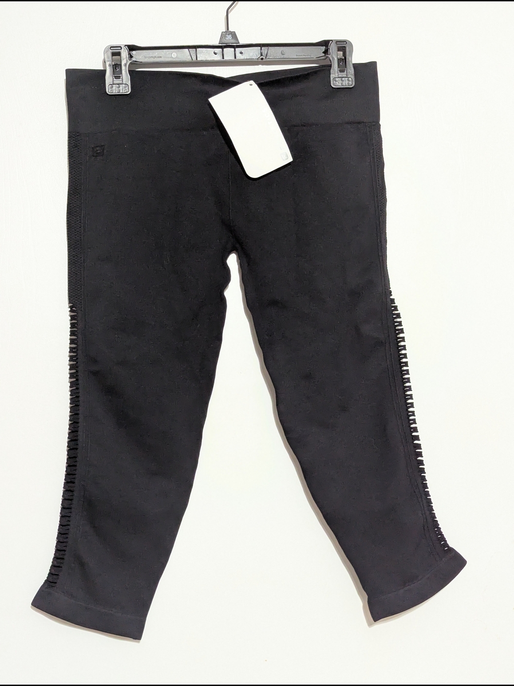 Fabletics Black Leggings with Side Ladder Detail
